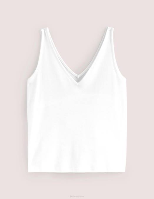 Boden vêtements blanc femmes gilet doux au toucher LB2X2205