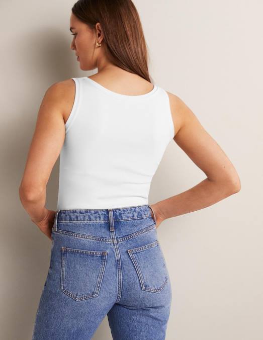 Boden vêtements blanc femmes gilet essentiel LB2X2557