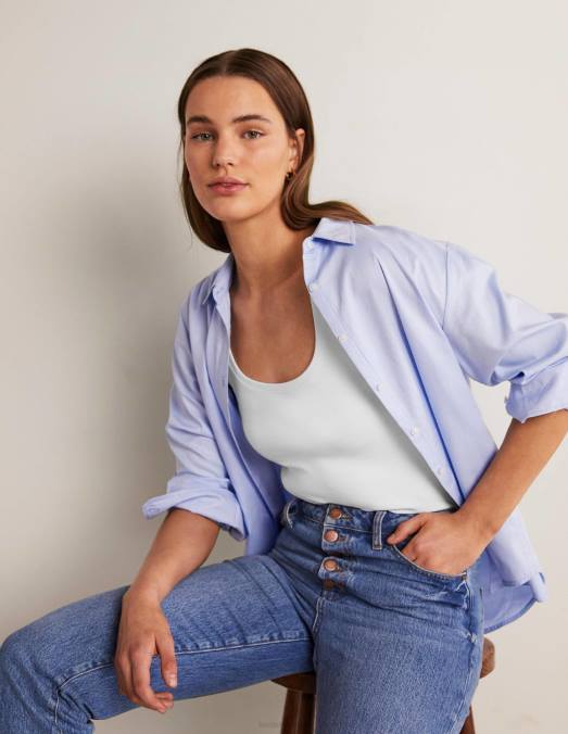 Boden vêtements blanc femmes gilet essentiel LB2X2557