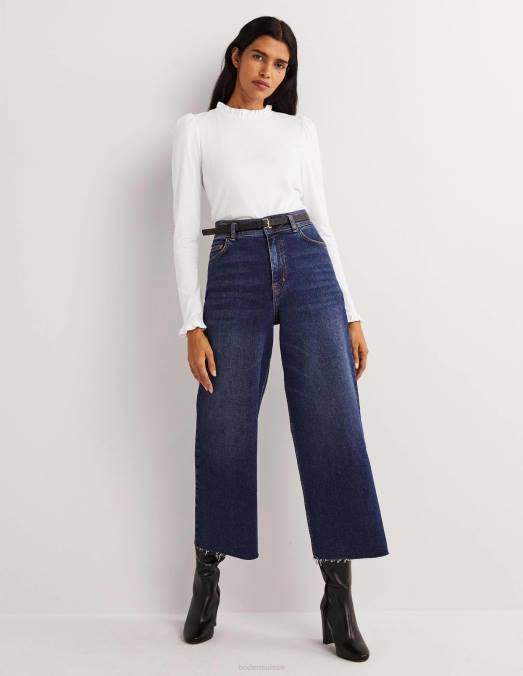 Boden vêtements blanc femmes haut ultra doux à volants LB2X138