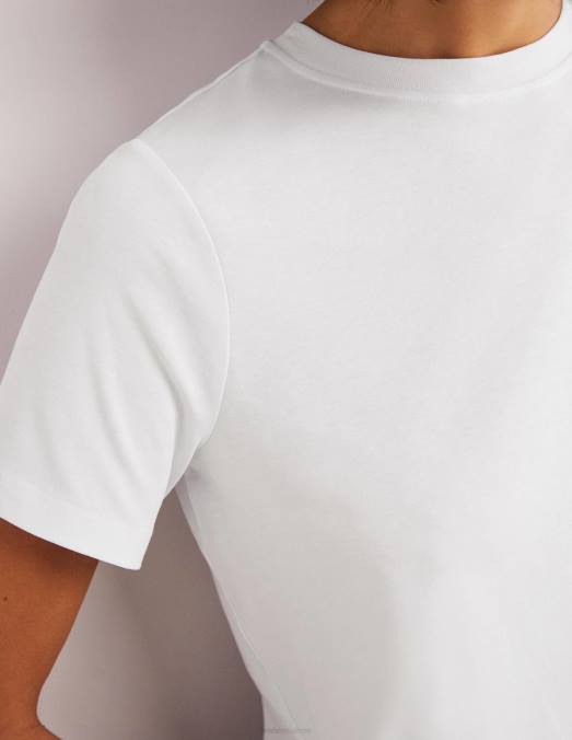 Boden vêtements blanc femmes t-shirt en coton parfait LB2X168