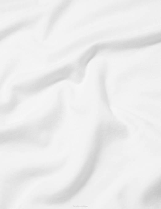 Boden vêtements blanc femmes t-shirt ultra doux à col bateau LB2X153