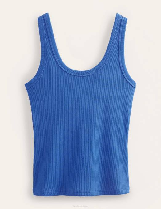 Boden vêtements bleu de Chine femmes gilet en coton côtelé LB2X2265