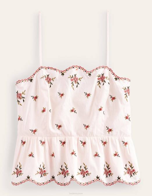 Boden vêtements broderie florale femmes haut à basque brodé LB2X143