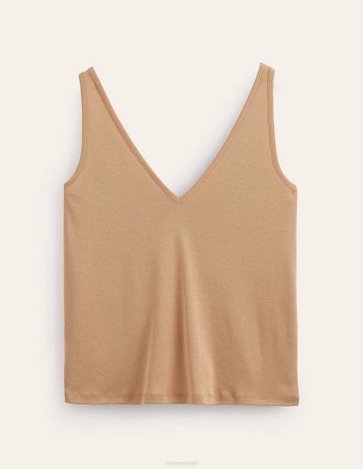 Boden vêtements chameau femmes gilet doux au toucher LB2X1855