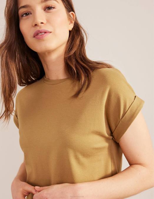 Boden vêtements chameau femmes t-shirt retourner en arrière LB2X2572