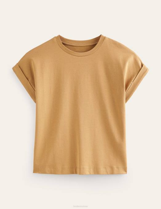 Boden vêtements chameau femmes t-shirt retourner en arrière LB2X2572