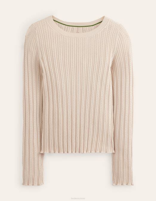 Boden vêtements corde femmes haut côtelé en pointelle LB2X2108