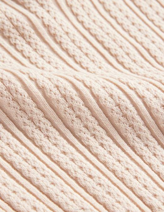 Boden vêtements corde femmes haut côtelé en pointelle LB2X2108