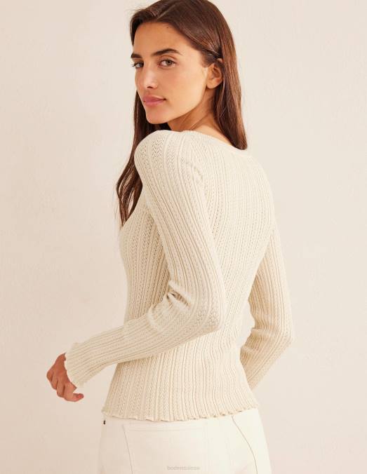 Boden vêtements corde femmes haut côtelé en pointelle LB2X2108