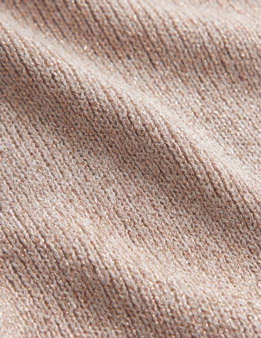 Boden vêtements corde scintillante femmes t-shirt raccourci en maille scintillante LB2X1952