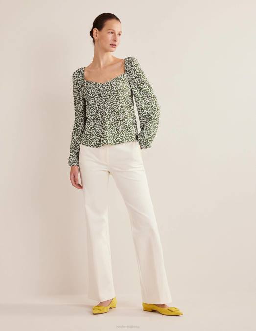 Boden vêtements fève et brin de tulipe femmes haut imprimé en forme de coeur LB2X1943