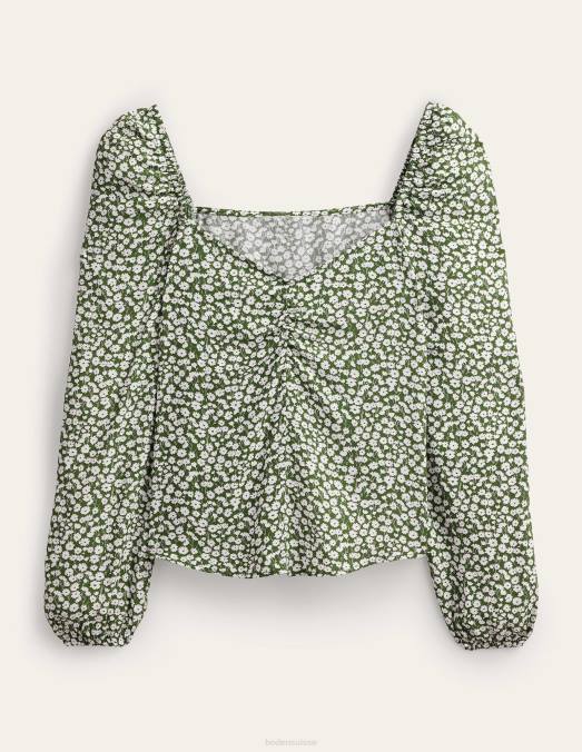 Boden vêtements fève et brin de tulipe femmes haut imprimé en forme de coeur LB2X1943