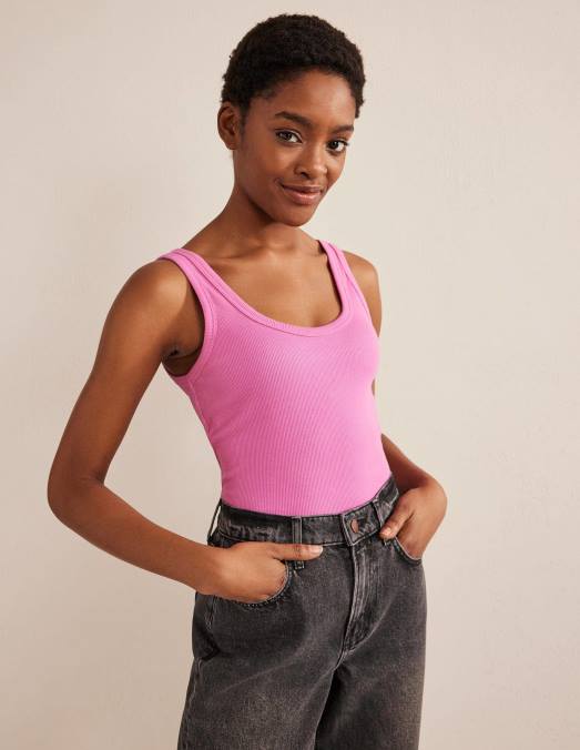 Boden vêtements fleur de prunier femmes gilet en coton côtelé LB2X2276