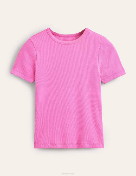 Boden vêtements fleur de prunier femmes t-shirt côtelé en coton LB2X1633