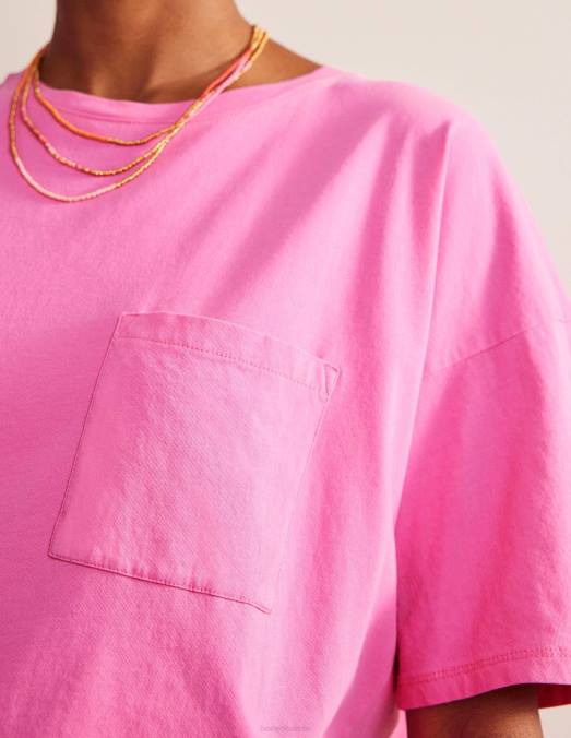 Boden vêtements fleur de prunier femmes t-shirt délavé oversize LB2X2167