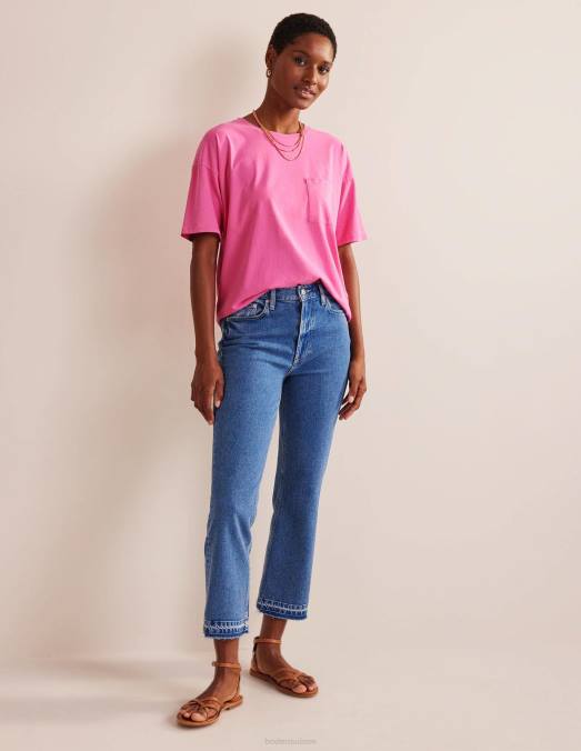 Boden vêtements fleur de prunier femmes t-shirt délavé oversize LB2X2167