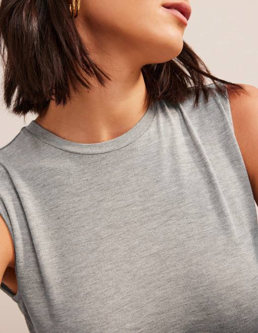 Boden vêtements gris chiné/or femmes débardeur scintillant LB2X1570