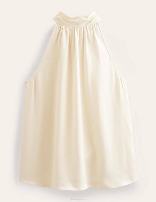 Boden vêtements gris vaporeux femmes haut découpé en satin LB2X1602