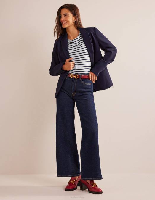 Boden vêtements ivoire et marine femmes bretonne ella à manches courtes LB2X191