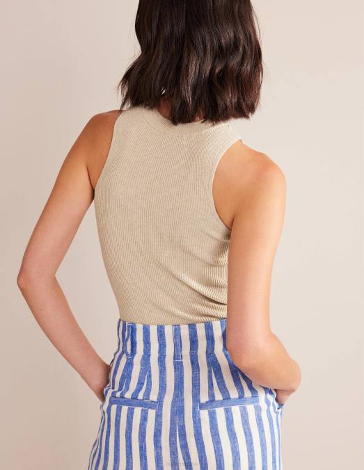 Boden vêtements mélange chinchilla femmes gilet de course côtelé LB2X1054