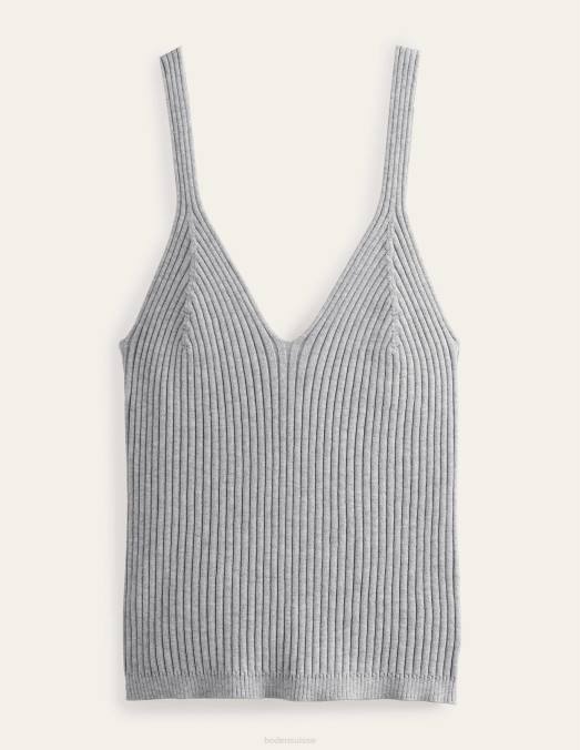 Boden vêtements mélange gris pâle femmes débardeur côtelé LB2X1845