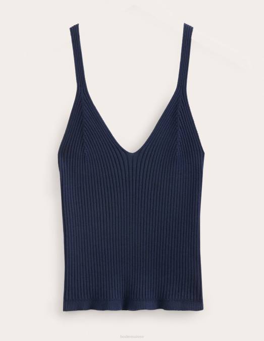 Boden vêtements marine femmes débardeur côtelé LB2X1921
