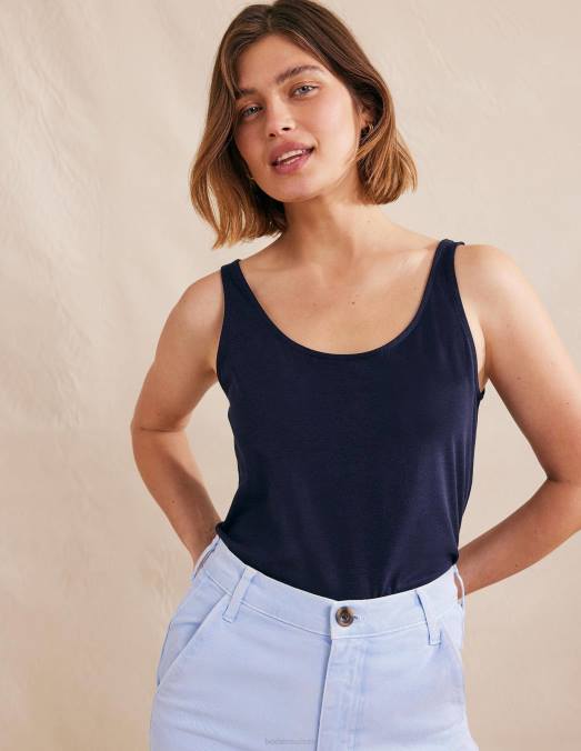 Boden vêtements marine femmes débardeur ouvert LB2X2199