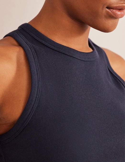 Boden vêtements marine femmes gilet côtelé en coton LB2X180