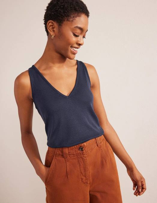 Boden vêtements marine femmes gilet doux au toucher LB2X2188