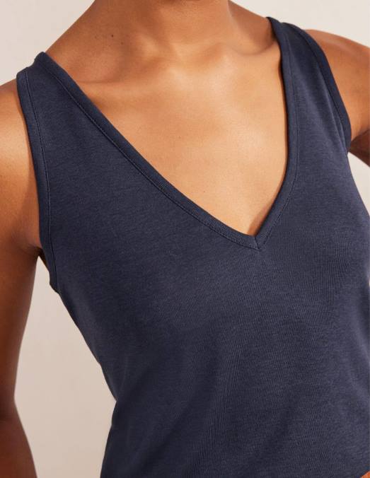 Boden vêtements marine femmes gilet doux au toucher LB2X2188