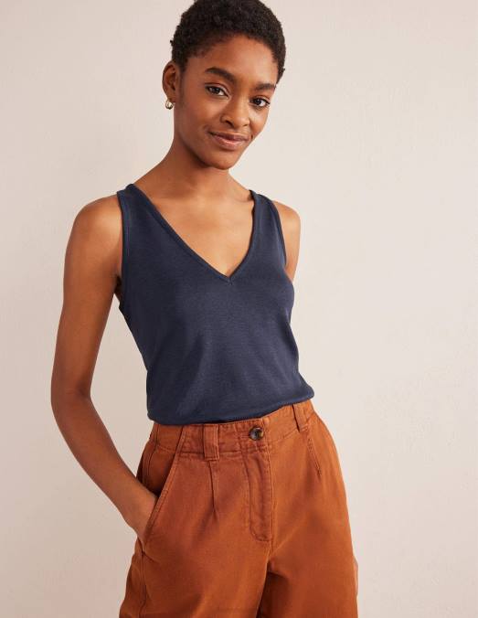 Boden vêtements marine femmes gilet doux au toucher LB2X2188