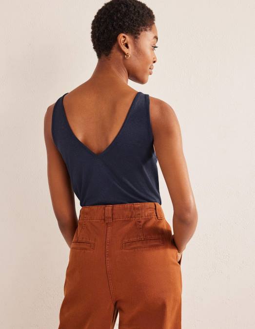 Boden vêtements marine femmes gilet doux au toucher LB2X2188