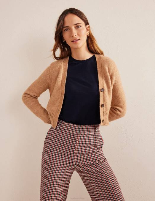 Boden vêtements marine femmes t-shirt à col rond en coton LB2X177