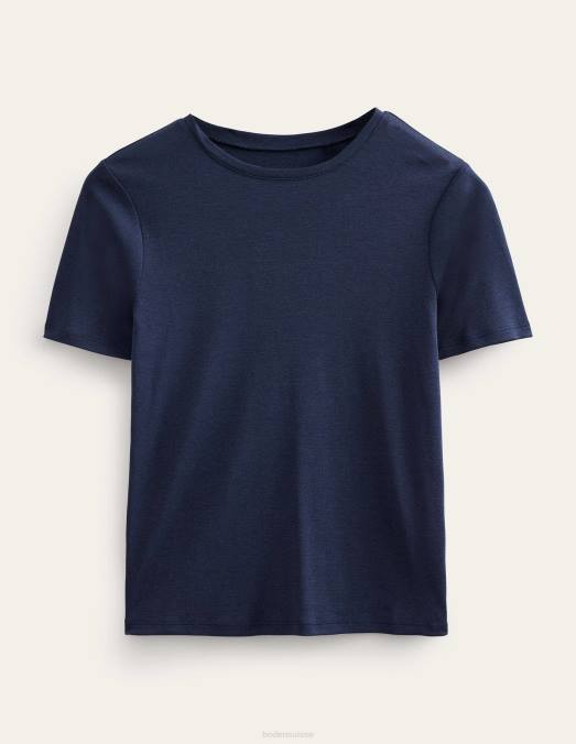 Boden vêtements marine femmes t-shirt doux au toucher LB2X1684