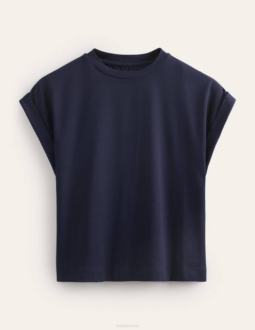 Boden vêtements marine femmes t-shirt retourner en arrière LB2X1820