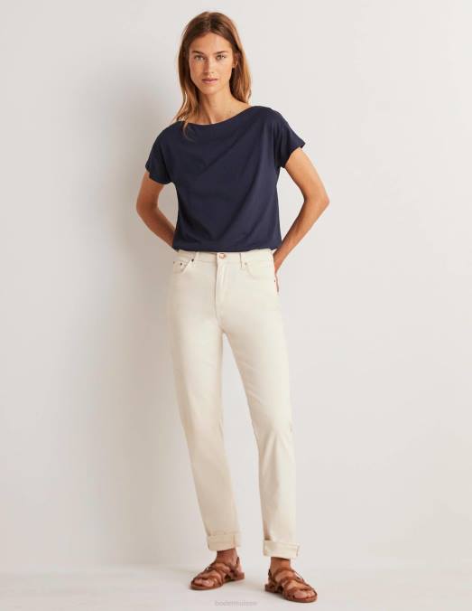 Boden vêtements marine femmes t-shirt ultra doux à col bateau LB2X158