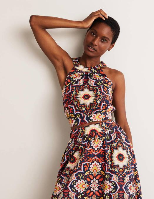 Boden vêtements marine française et bloomsbury femmes haut dos nu d'ensemble jessica LB2X1996