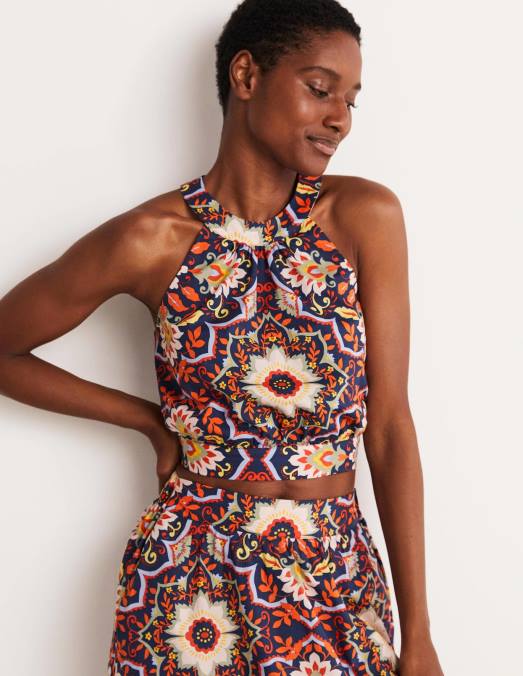 Boden vêtements marine française et bloomsbury femmes haut dos nu d'ensemble jessica LB2X1996