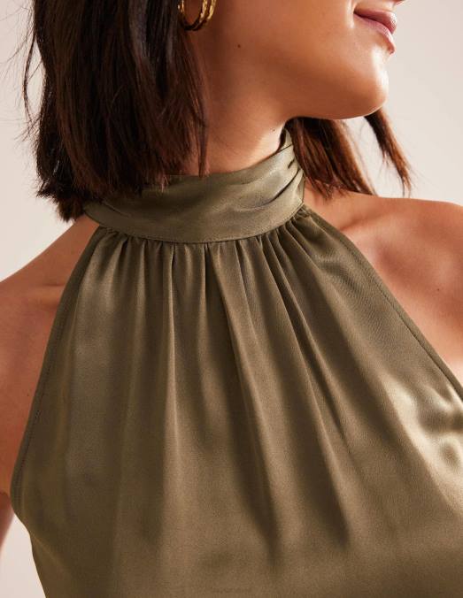 Boden vêtements morille femmes haut découpé en satin LB2X1471