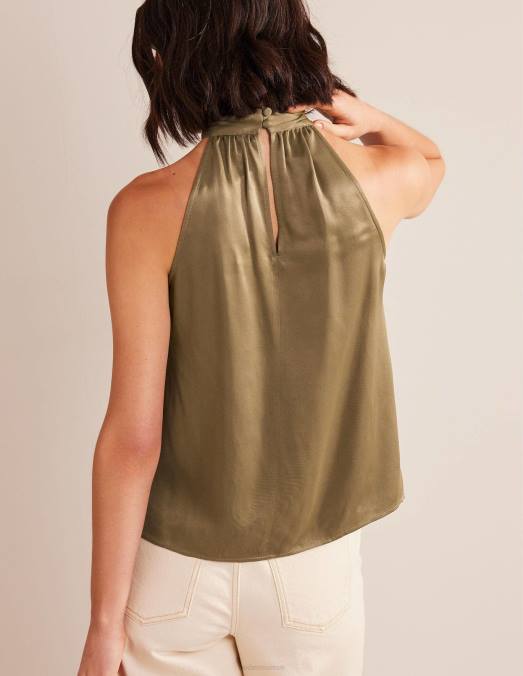 Boden vêtements morille femmes haut découpé en satin LB2X1471
