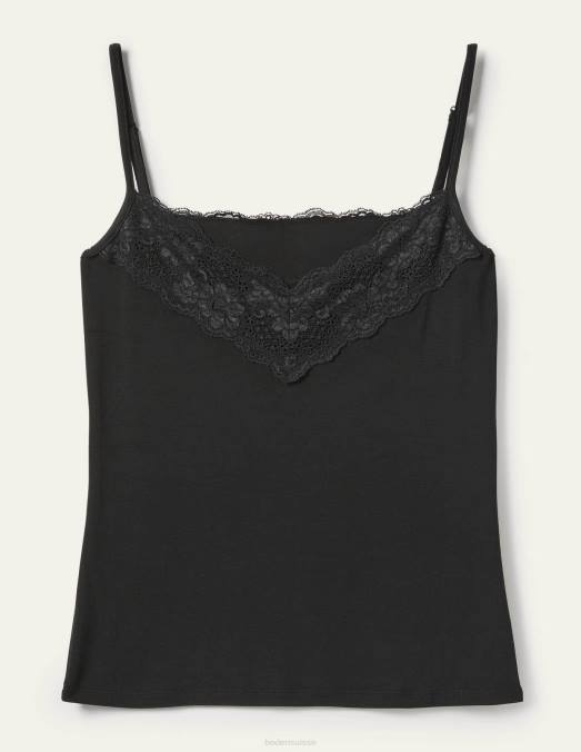 Boden vêtements noir femmes caraco en dentelle LB2X2560