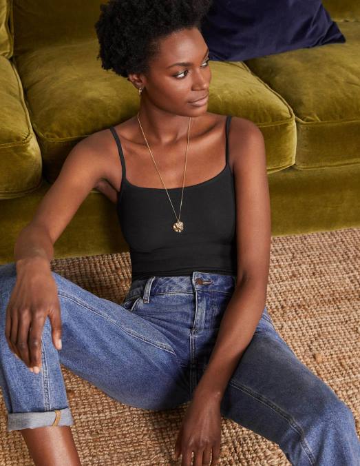 Boden vêtements noir femmes caraco uni LB2X203