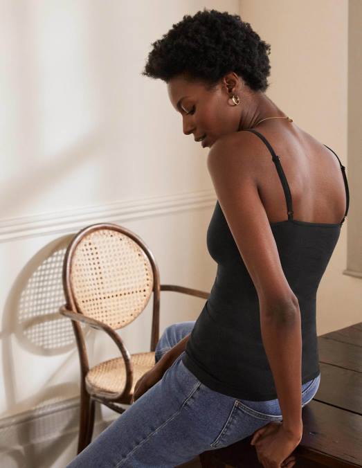 Boden vêtements noir femmes caraco uni LB2X203