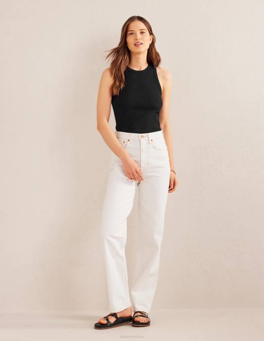 Boden vêtements noir femmes gilet côtelé en coton LB2X148