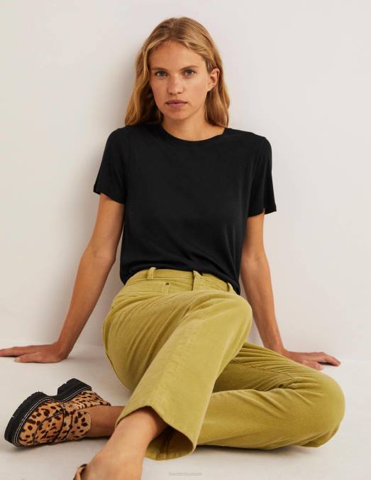 Boden vêtements noir femmes t-shirt doux au toucher LB2X1355