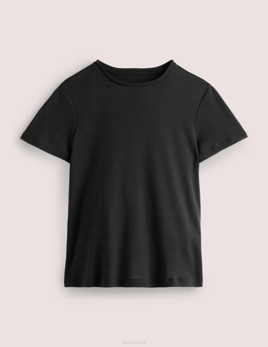 Boden vêtements noir femmes t-shirt doux au toucher LB2X1355