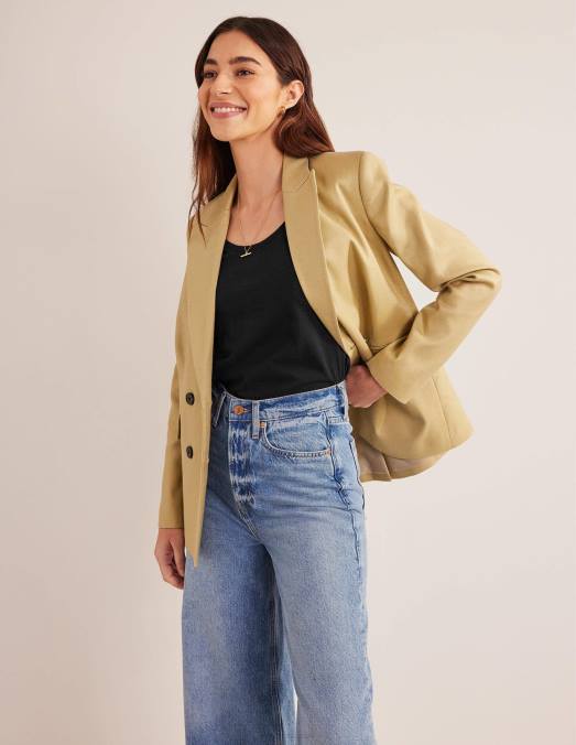 Boden vêtements noir femmes t-shirt à encolure dégagée en pur coton LB2X1796