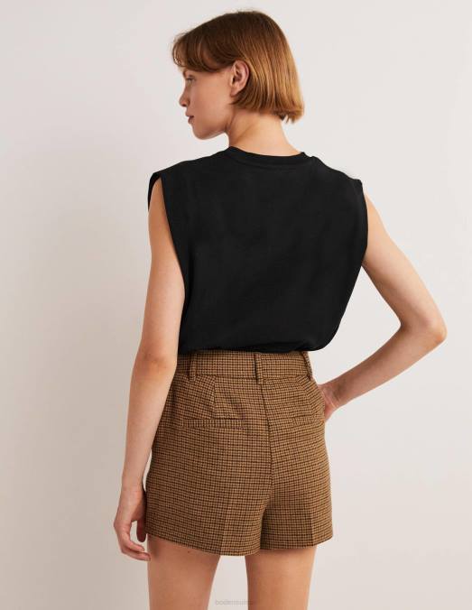 Boden vêtements noir femmes top sans manches en coton parfait LB2X137