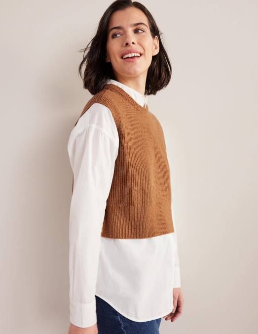 Boden vêtements ours en peluche femmes débardeur côtelé raccourci LB2X1646